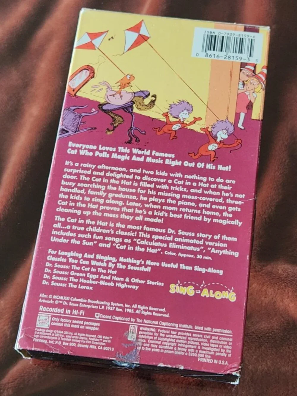 Dr. Seuss The Cat In The Hat - 1971 - VHS